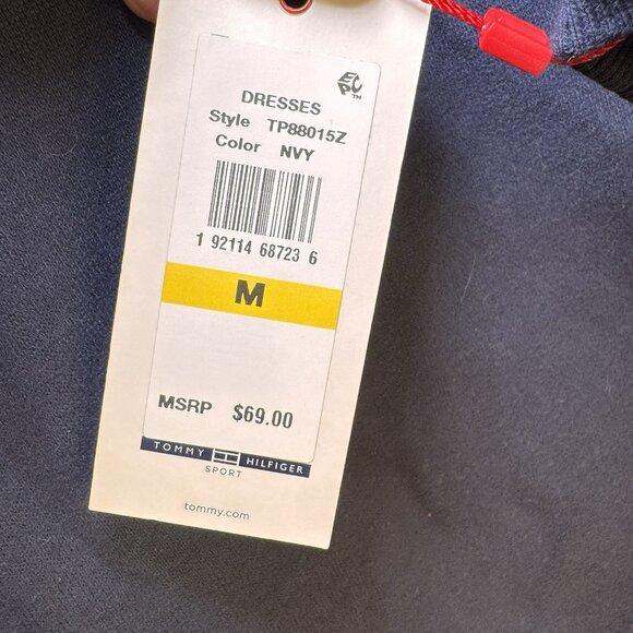 Tommy Hilfiger Sport Dress Womens Medium Blue Fleece Crew Sweatshirt Pullover - Picture 6 of 10